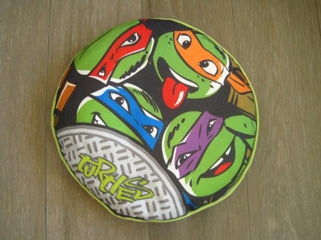 Kussen Ninja Turtles rond 40 cm, Ophalen of Verzenden, Gebruikt
