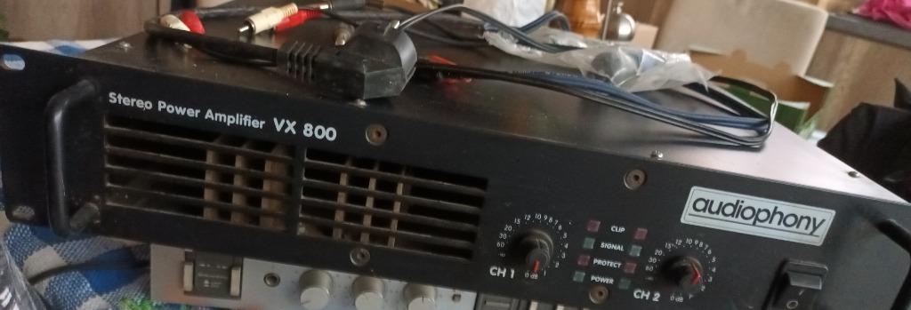 Audiophony Versterker Stereo Power Amplifier VX800, Gebruikt, 120 watt of meer, Stereo, Ophalen