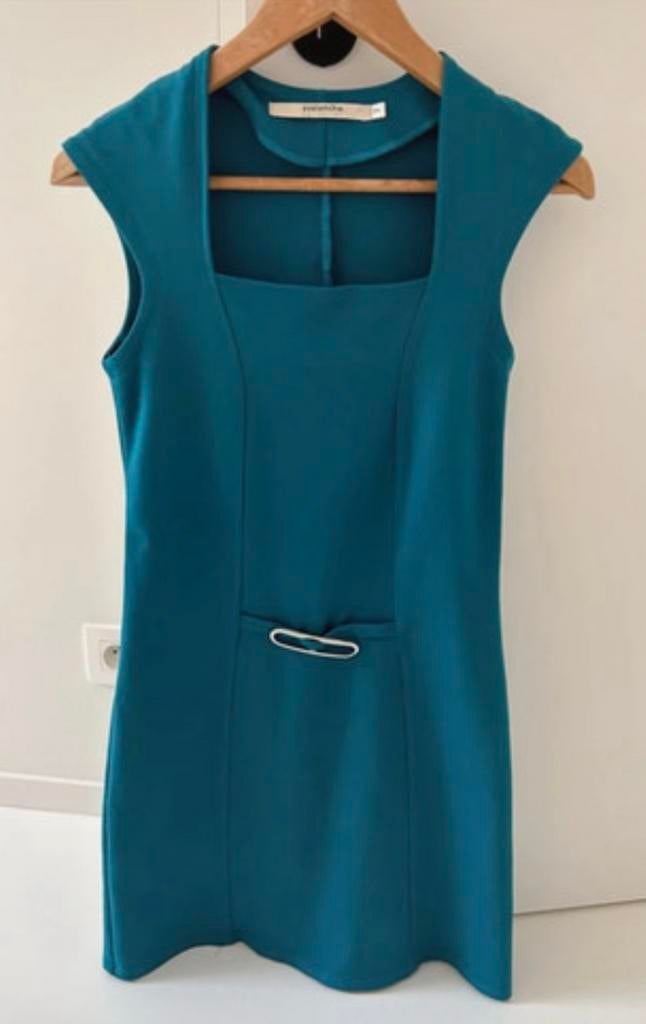 Mooi petrolgroen kleedje Avalanche - mt small, Kleding | Dames, Jurken, Ophalen of Verzenden, Zo goed als nieuw, Maat 36 (S), Boven de knie