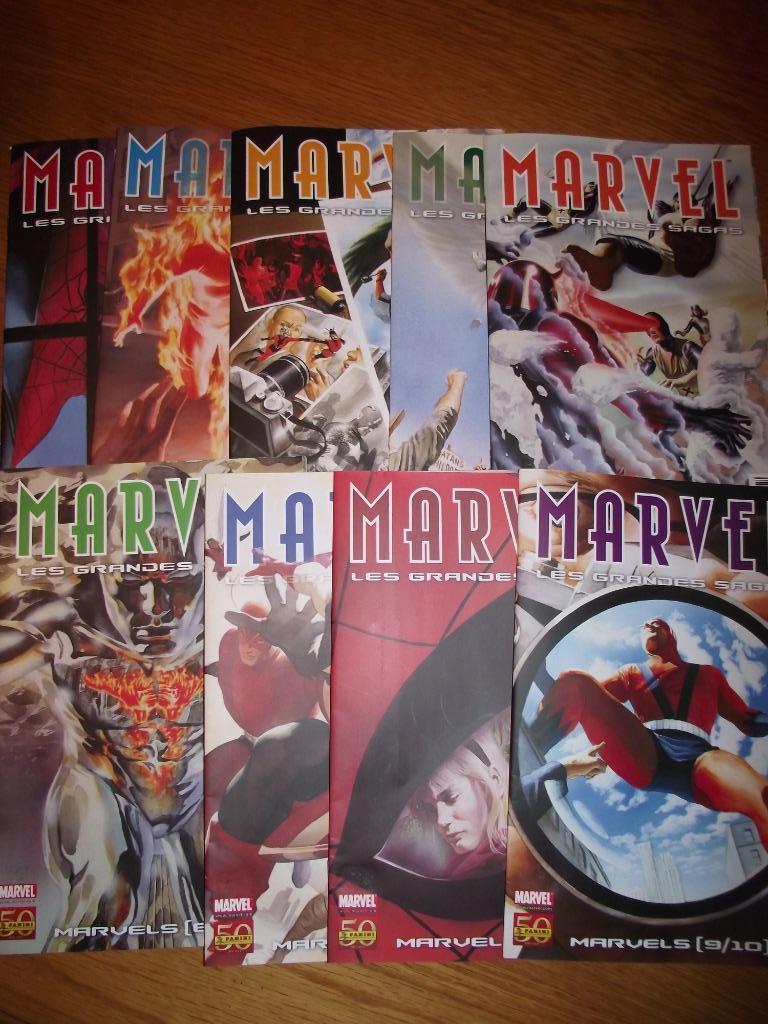 9 het lot, alleen Marvel-boeken van 1/10 tot 9/10, Boeken, Strips | Comics, Gelezen, Meerdere comics, Overige gebieden, Ophalen of Verzenden