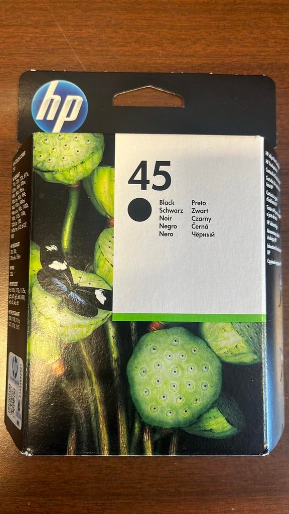 HP 45 cartouche d'encre noir authentique grande contenance, Computers en Software, Printerbenodigdheden, Zo goed als nieuw, Ophalen of Verzenden
