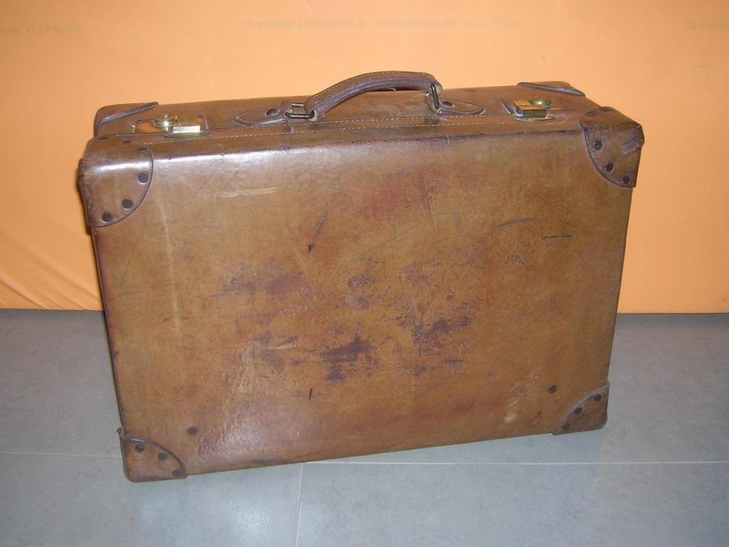 Vintage lederen reiskoffer, Ophalen of Verzenden, Overige typen