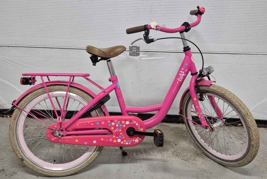 Meisjesfiets "Lief" - roze - 20 inch banden, Fietsen en Brommers, Ophalen, Gebruikt, Handrem, Lief