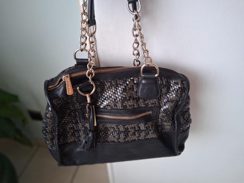 Zwarte handtas Caroline Biss, Bijoux, Sacs & Beauté, Enlèvement ou Envoi, Sac à main