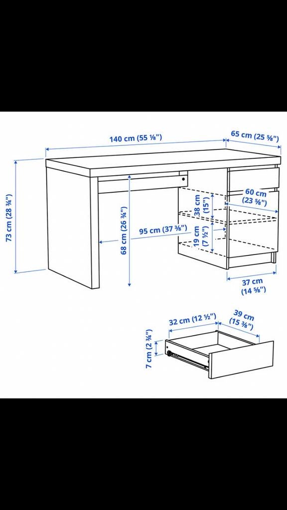 Bureau - zeer goede staat, Ophalen, Zo goed als nieuw