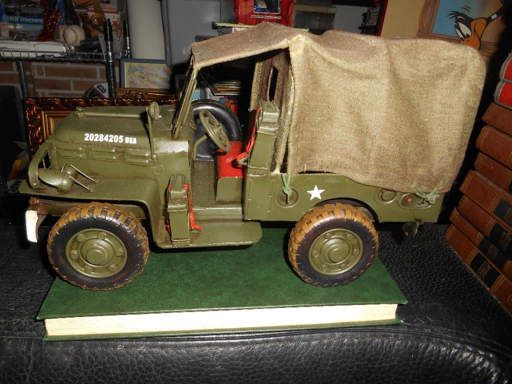 Jeep Willis en tôle +-35cm, Hobby & Loisirs créatifs, Enlèvement ou Envoi