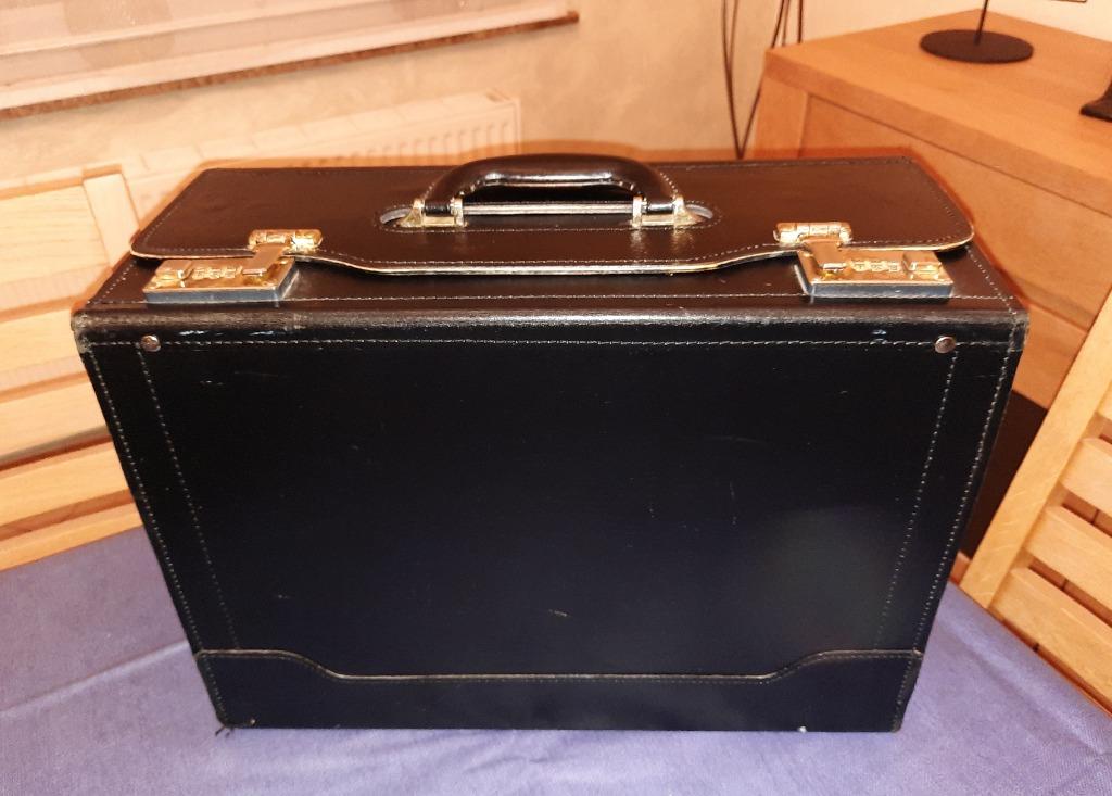 Valise cartable business cuire noir, Cuir, 30 à 40 cm, Enlèvement, Utilisé