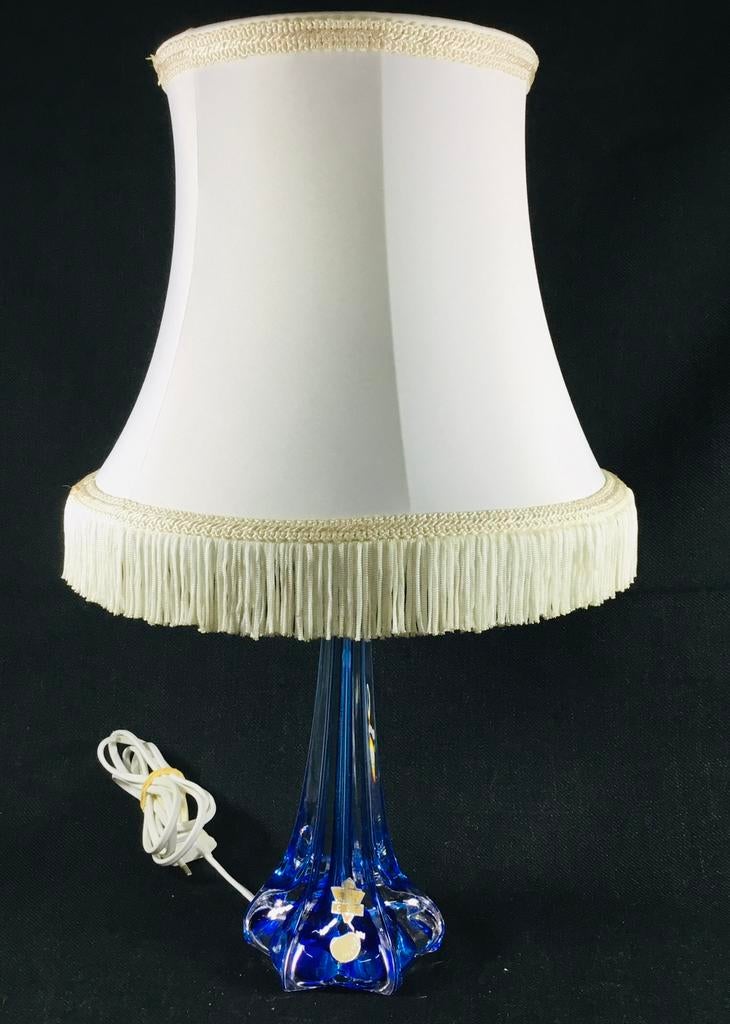 Lampe de table vintage en cristal vénitien antique, Enlèvement ou Envoi