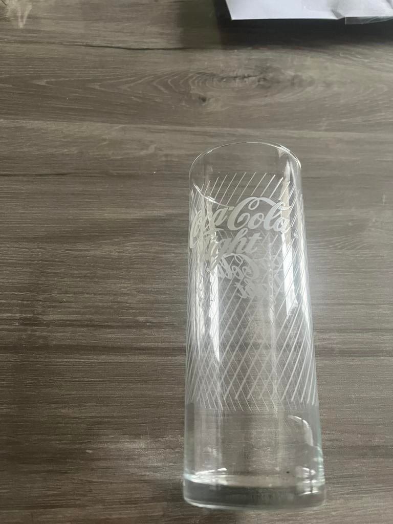 Coca cola light glas 14cm, Verzamelen, Ophalen of Verzenden, Gebruikt, Frisdrankglas
