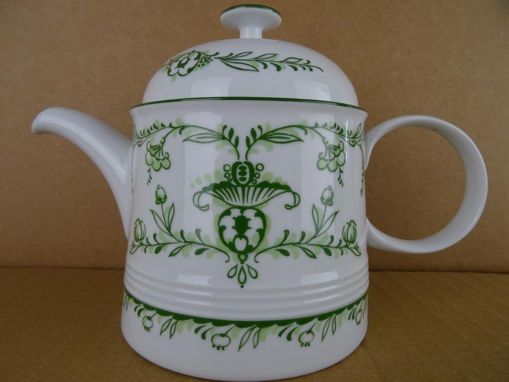 Vintage Melitta theepot Delfts groen theepot Melitta 1950, Ophalen of Verzenden