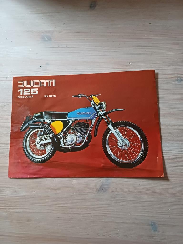 Ducati six days 125 oldtimer brochure, Motoren, Ophalen of Verzenden, Nieuw