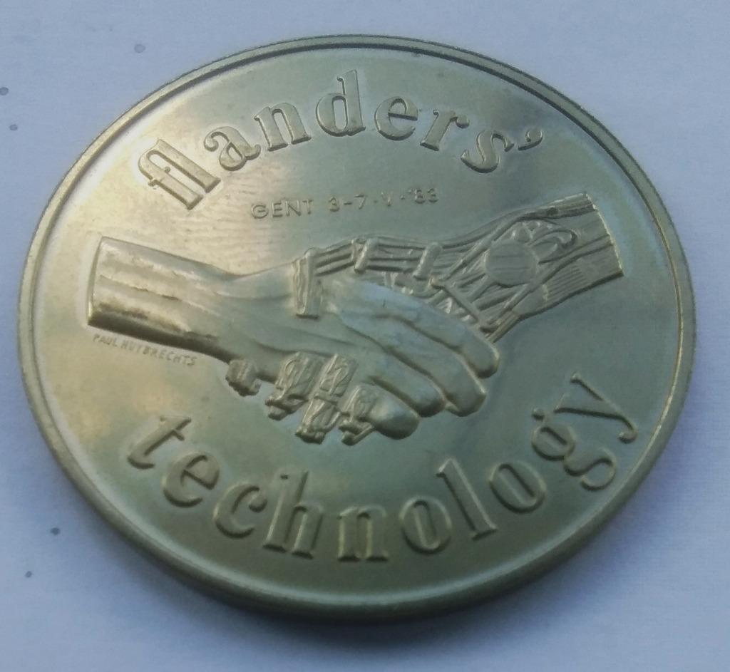 medaille 1983 opening flanders technology gent 3-7-V-83, Ophalen of Verzenden, Overige materialen