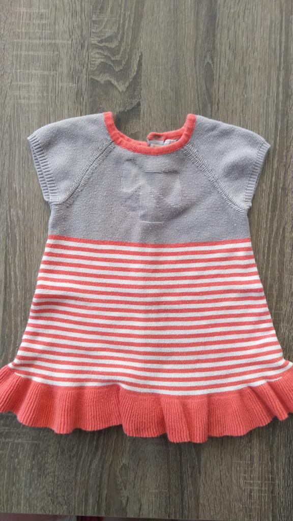 Gebreid kleedje 74, Kinderen en Baby's, Babykleding | Maat 74, Ophalen, Gebruikt, Meisje, Jurkje of Rokje