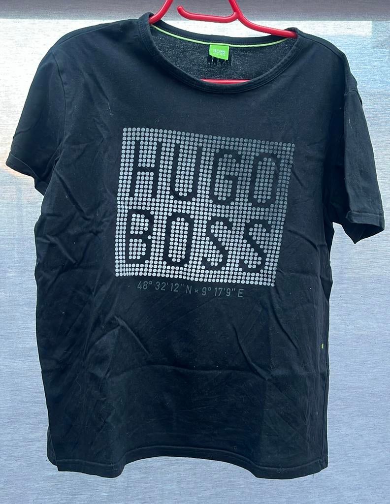 Vintage Hugo Boss T-Shirt - Large - goede staat, Kleding | Heren, T-shirts, Maat 52/54 (L), Hugo boss, Zwart, Ophalen of Verzenden