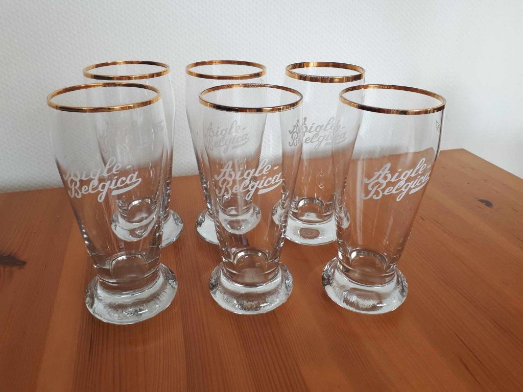 Aigle Belgica bierglazen 6st, Collections, Enlèvement, Neuf, Verre à bière