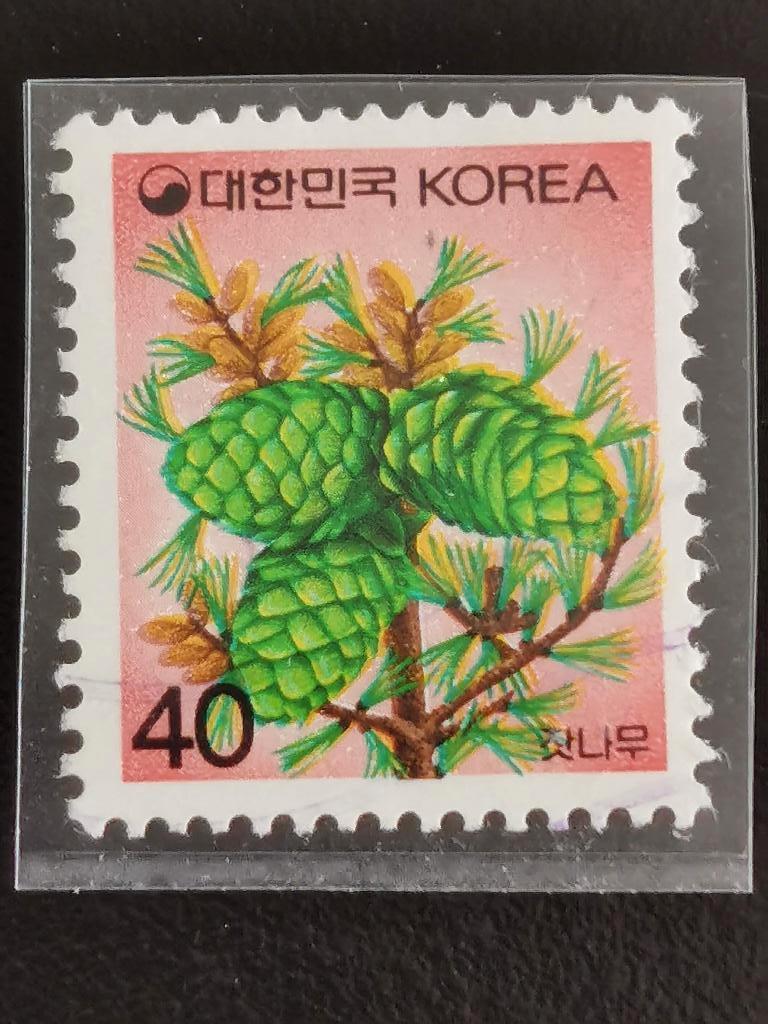 Zuid-Korea 1993 - flora - Koreaanse den, Ophalen of Verzenden, Gestempeld, Oost-Azië
