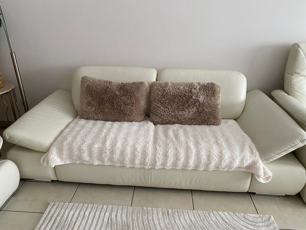 2 zetel + Fauteuil / Chateau D’ax 480€, Ophalen, Gebruikt, Leer