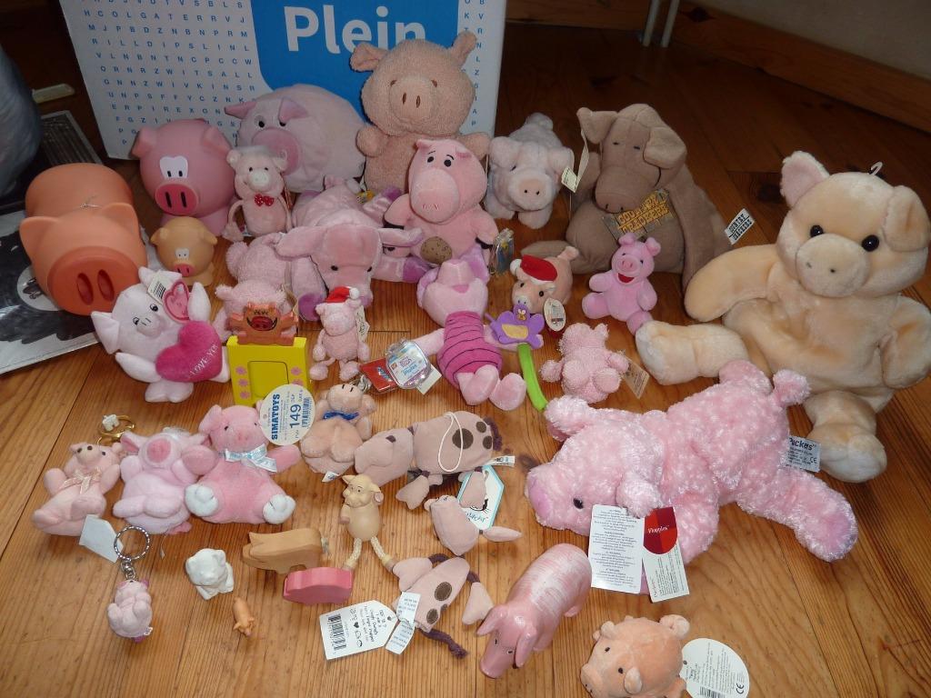 Grote verzameling pluchen varkens, Ophalen of Verzenden, Nieuw, Overige typen