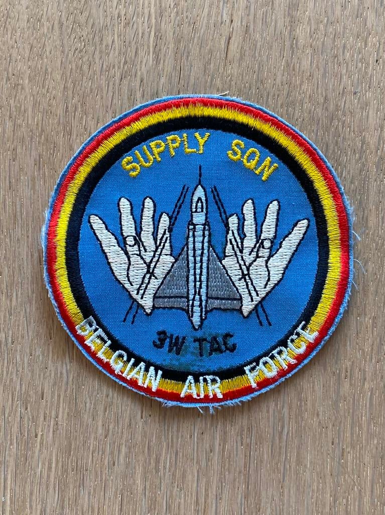 Belgian Air Force - 3 W TAC - SUPPLY SQN, Ophalen of Verzenden, Gebruikt, Patch, Badge of Embleem