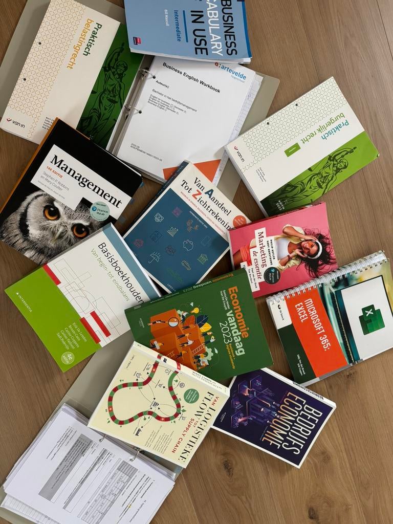 Bedrijfsmanagement 1ste jaar boeken/cursussen + samenvatting, Ophalen, Zo goed als nieuw, Hogeschool