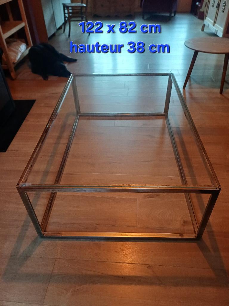 Table basse, Maison & Meubles, 100 à 150 cm, Moins de 50 cm, Verre, Enlèvement
