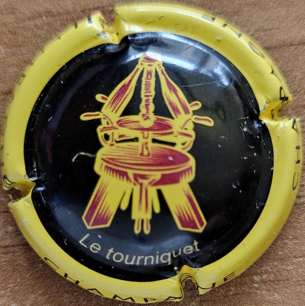 Capsule Champagne de VIGNERONS noir & jaune nr.727L, Collections, Vins, Neuf, Champagne, France, Enlèvement ou Envoi