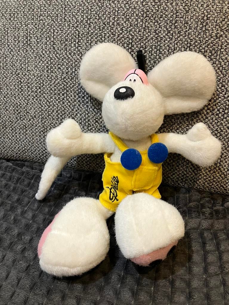 Knuffel didll 23 cm met geel broekpak, Verzamelen, Diddl, Ophalen of Verzenden, Knuffel