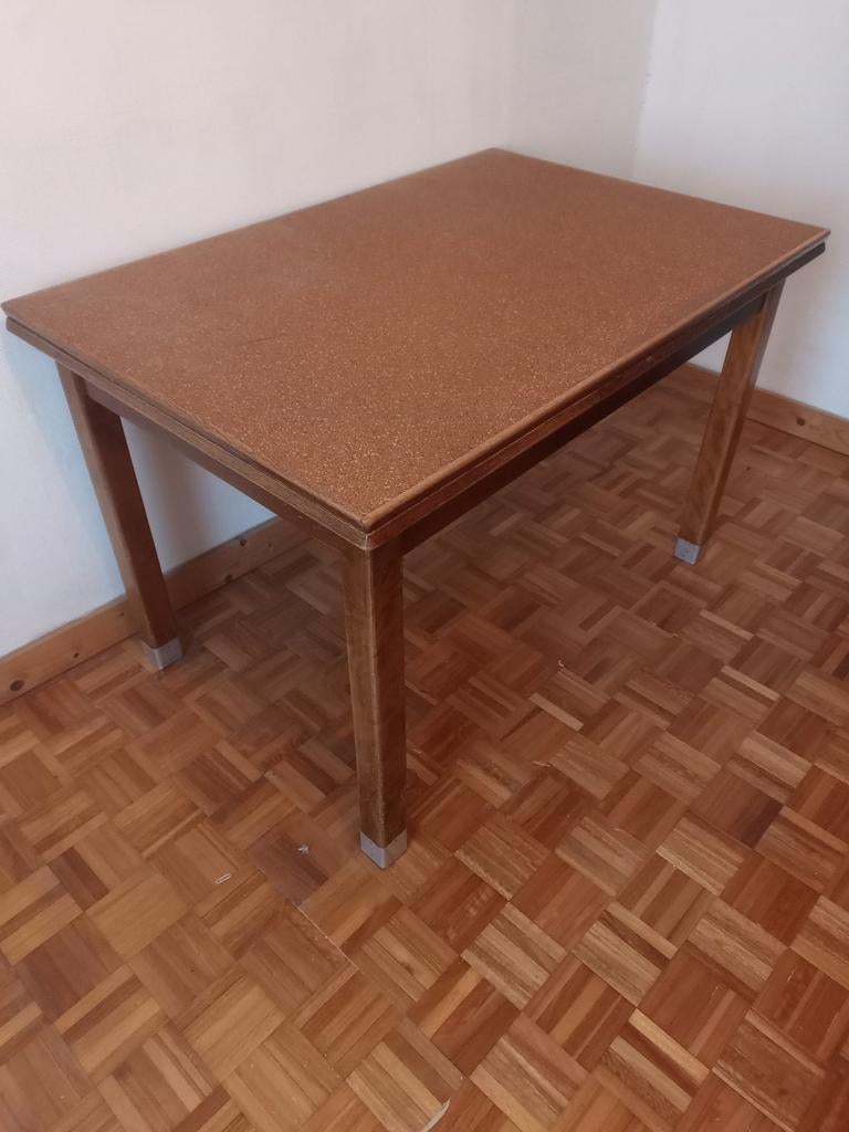 Vintage 1950's tafel 80x120cm / 80x208cm, Antiek en Kunst, Ophalen