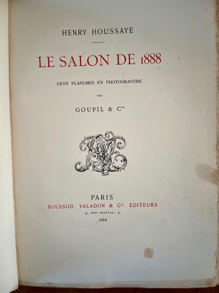 Salon de 1888, Ophalen of Verzenden, Gelezen, Henry Houssaye