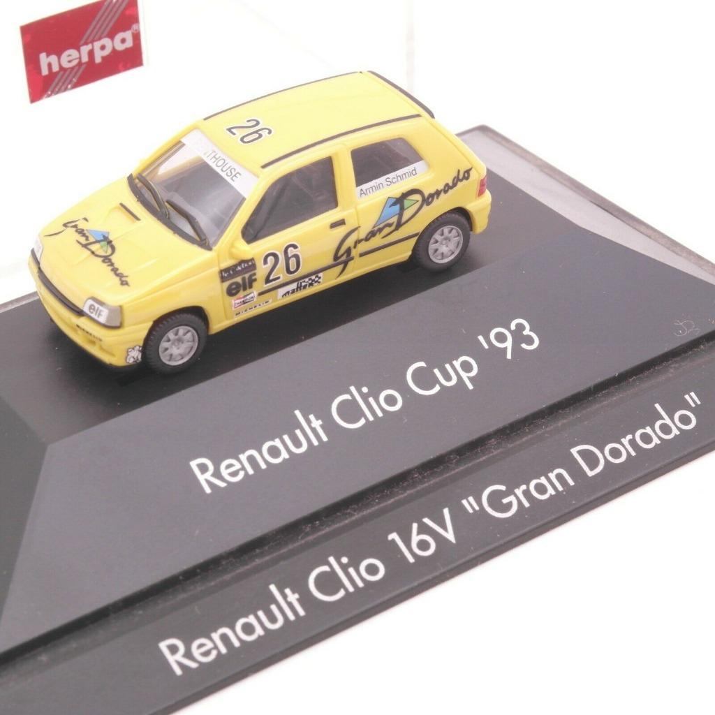 1:87 Herpa Renault Clio 16V Cup 1993 #26 Armin Schmid, Enlèvement ou Envoi, Comme neuf, Voiture, Herpa