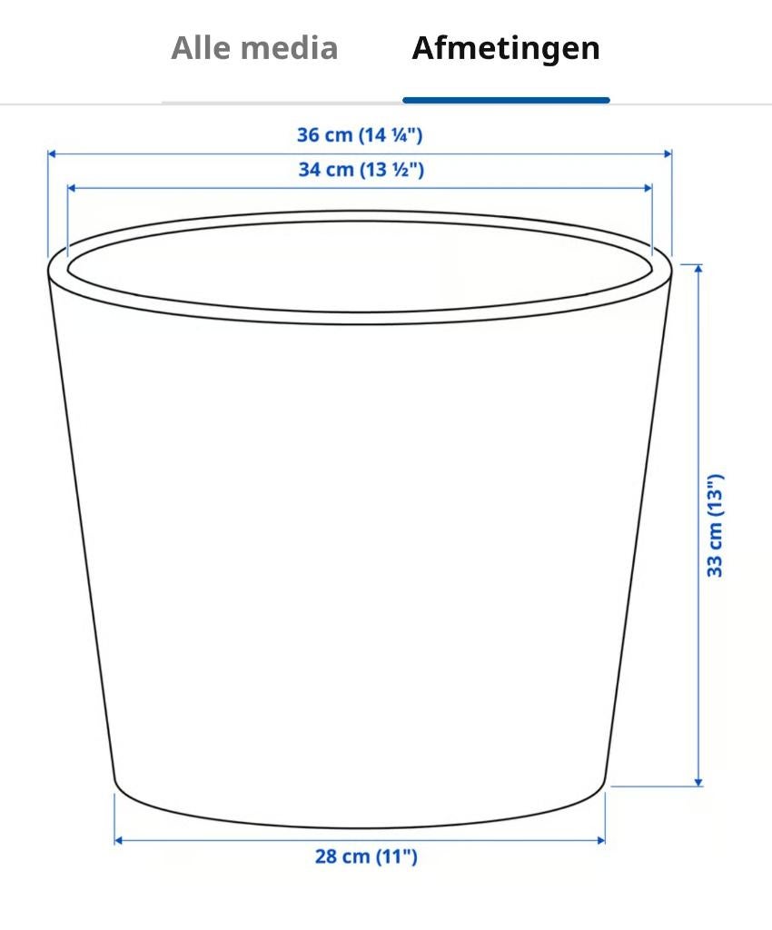 XXL-potverberger (cache-pot) in nieuwstaat, Neuf, 25 à 40 cm, Rond, Enlèvement