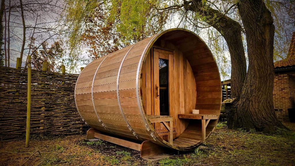 Barrel Sauna-Tonsauna Red Cedar, Enlèvement, Comme neuf, Finlandais ou Traditionnel, Sauna complet