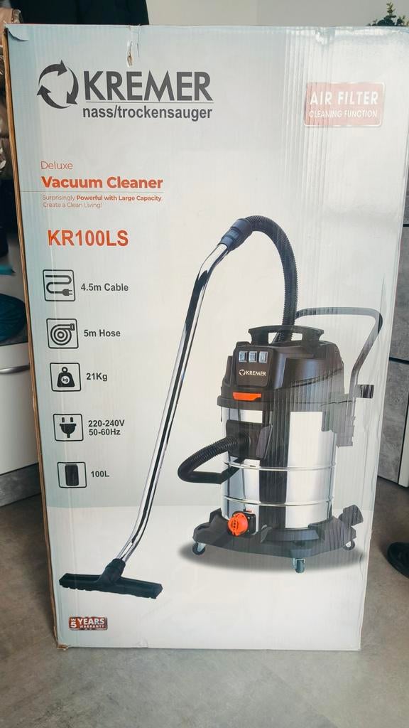 Aspirateur kremer 100l, Elektronische apparatuur, Ophalen of Verzenden, Stofzuiger