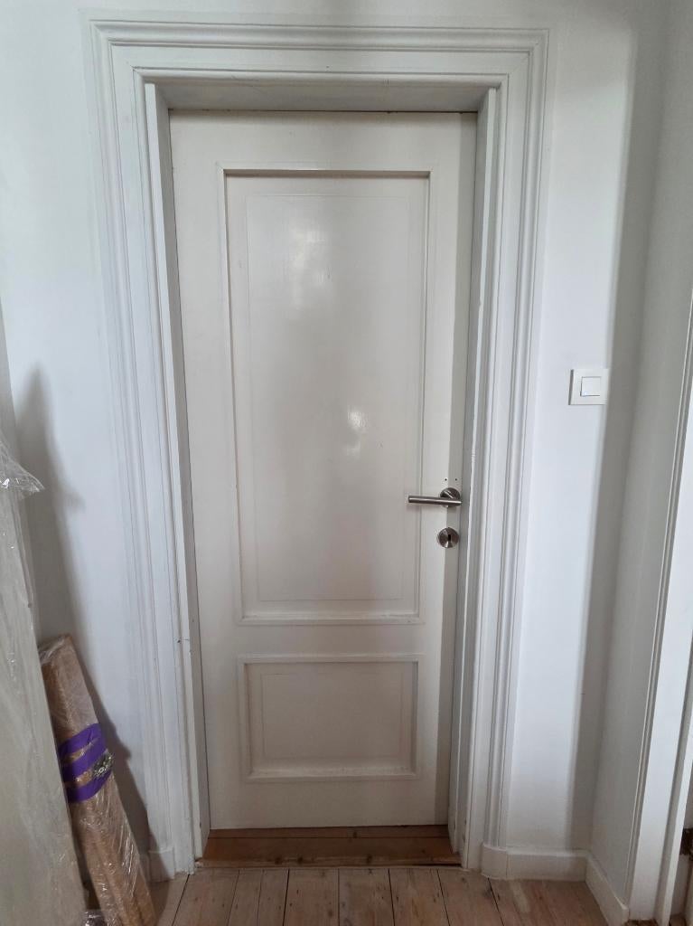 Witte, stijlvolle binnendeuren, Doe-het-zelf en Bouw, Deuren en Vliegenramen, Ophalen, Gebruikt, 80 tot 100 cm, Binnendeur