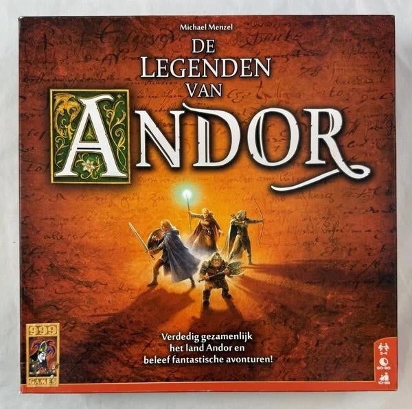 De Legenden van Andor Bordspel 999 Games gezelschapsspel, Hobby en Vrije tijd, Een of twee spelers, Verzenden, Zo goed als nieuw