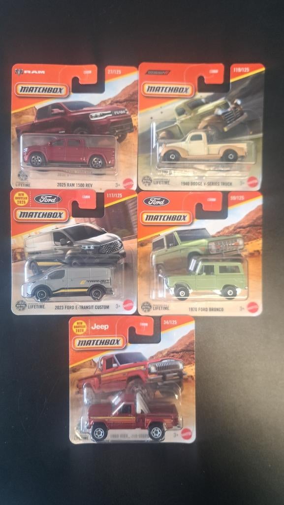 Lot 4x4 camionette matchbox, Enlèvement ou Envoi, Neuf, Voiture