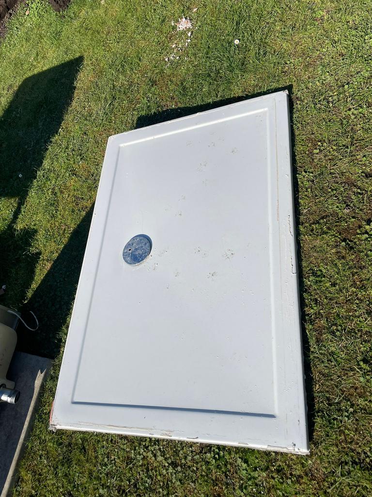 Douchecabine met schuifdeur, Ophalen, Gebruikt, Glas, Bad