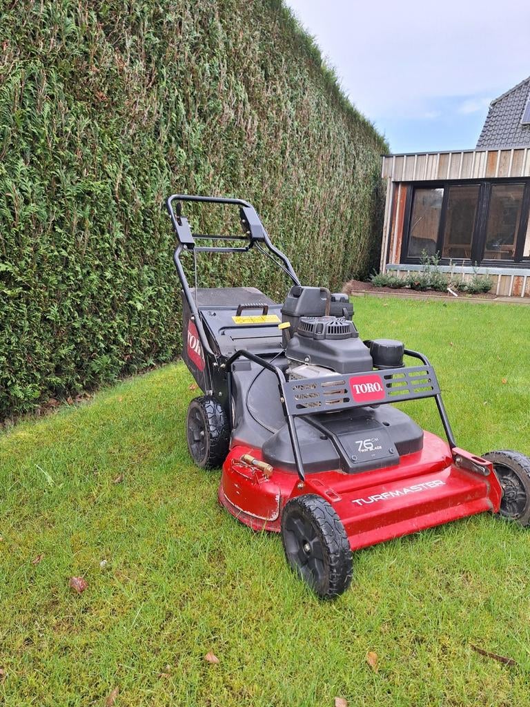 Grasmaaier toro turfmaster 76cm maaibreedte dubbele messen, Utilisé, Toro, Tondeuse rotative, Enlèvement
