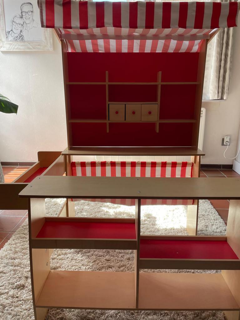 Houten speelgoedwinkel voor kleuters, Kinderen en Baby's, Speelgoed | Houten speelgoed, Ophalen, Zo goed als nieuw