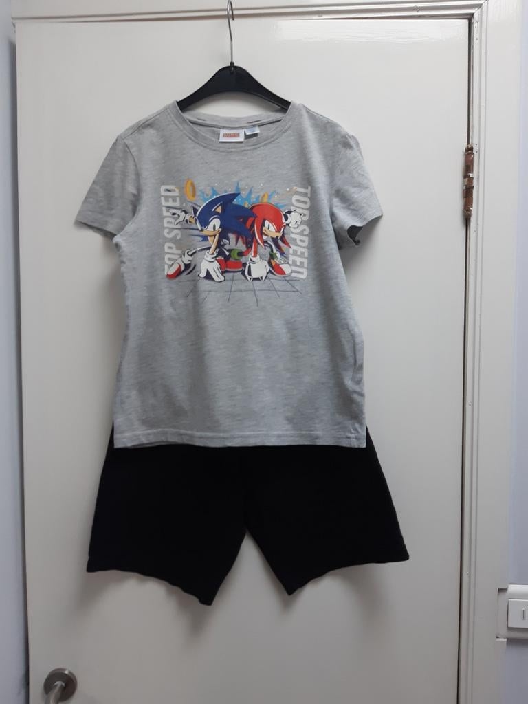 Toffe Sonic 2 delige piama maat 140, Ophalen