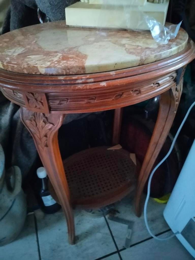 Oud tafeltje met marmer, Antiek en Kunst, Ophalen