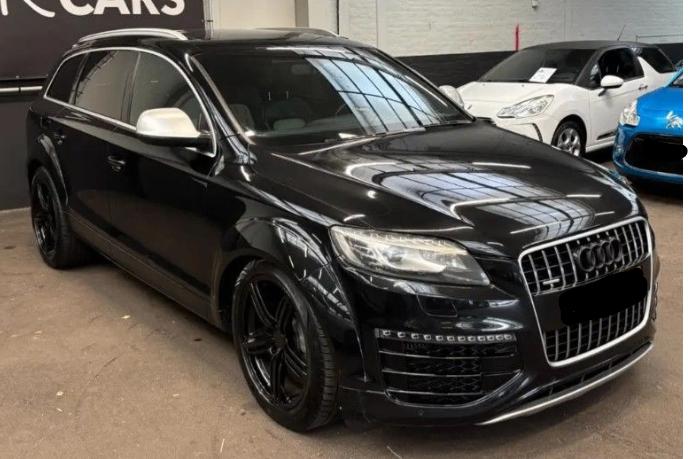 AUDI Q7 6.0L V12 BITURBO - 500PK - LICHTE VRACHT, Auto's, Automaat, Zwart, Zwart, Leder