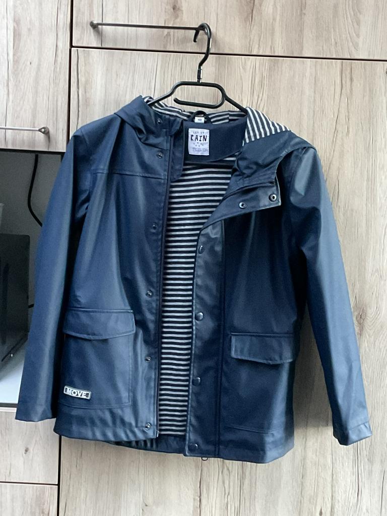 Regenjas (maat 140) + opvouwbare K-Way (maat 12-14 jaar), Kinderen en Baby's, Kinderkleding | Maat 140, Zo goed als nieuw, Jas