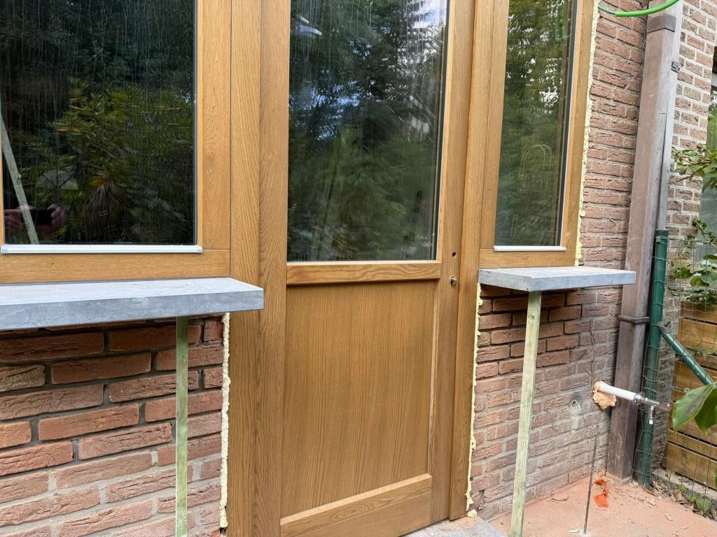 Porte en bois - chêne, Bricolage & Construction, Neuf, 160 cm ou plus, Enlèvement, Double vitrage