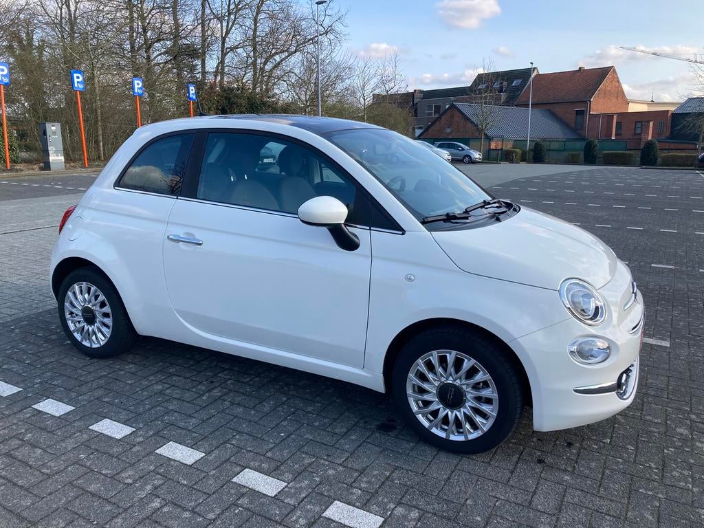 Fiat 500 hybride | 96xx km | 2024, Auto's, Fiat, Voorwielaandrijving, Stof, Wit, Handgeschakeld