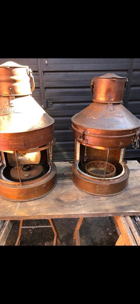 Oude scheepslampen 2 stuks, Ophalen