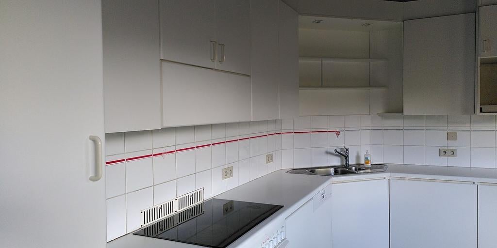 Complete keuken incl toestellen en gootsteen met kraan, Huis en Inrichting, Keuken | Complete keukens, Ophalen, Gebruikt, Wit