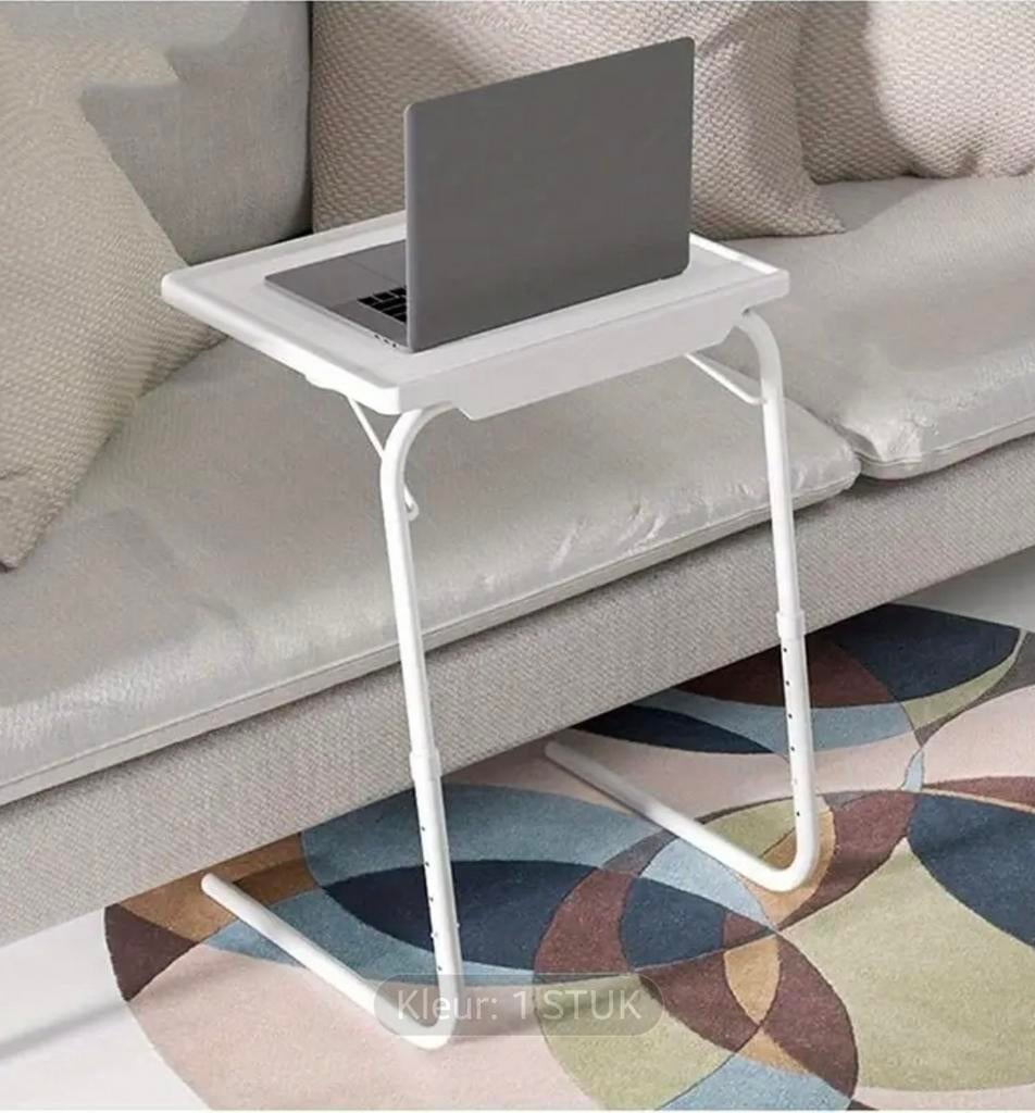 Opvouwbaar bijzet tafel kleur wit, Huis en Inrichting, Tafels | Bijzettafels, Ophalen, Nieuw, Kunststof