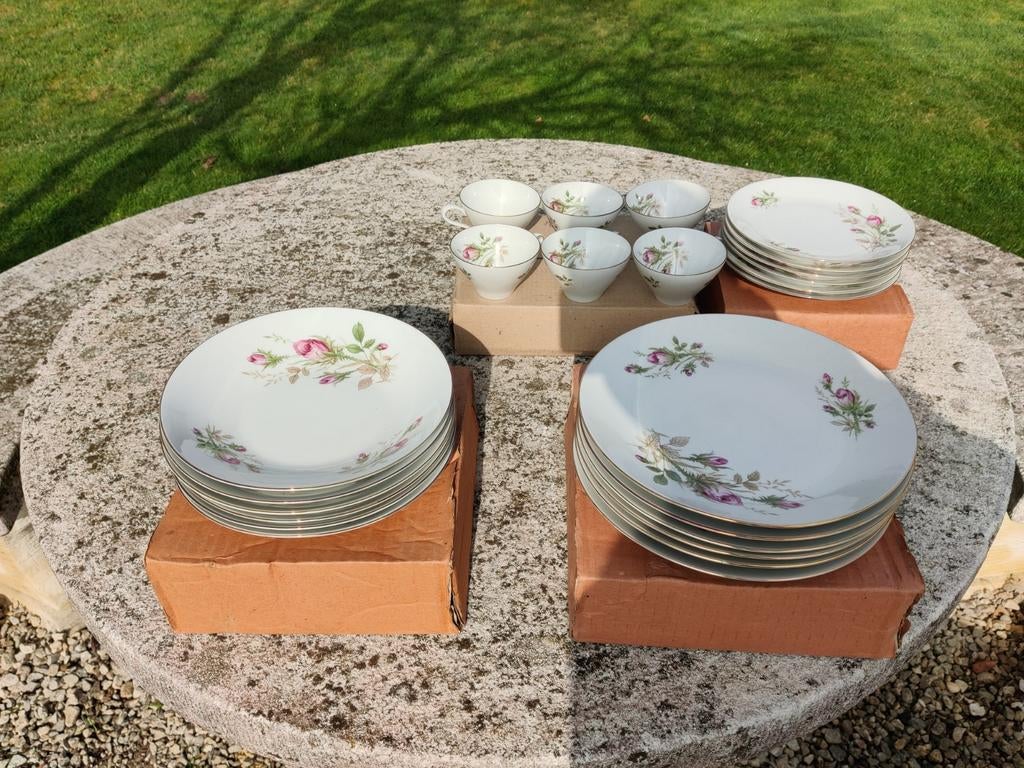 Antieke bordenset Bavaria porselein., Ophalen