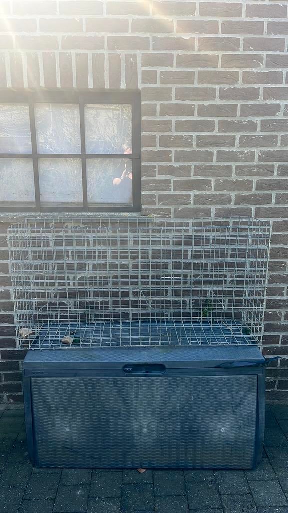 Gabion vide rectangulaire L: 120 cm H: 60 cm l: 30cm, Enlèvement, Utilisé, Fer, Clôture ornementale